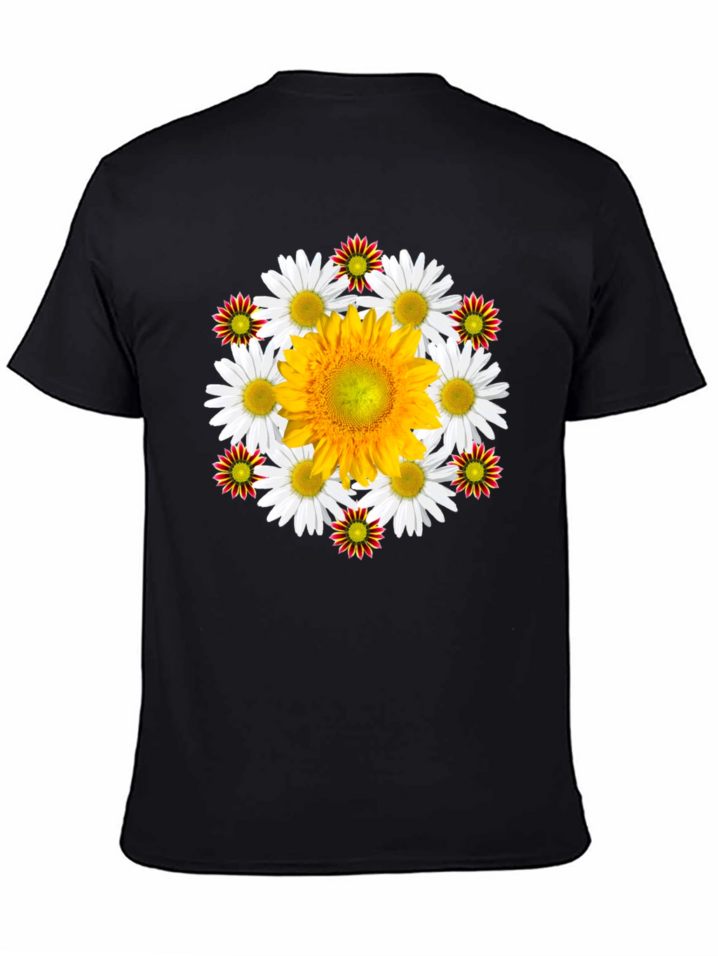 Floral Medallion Black T-Shirt