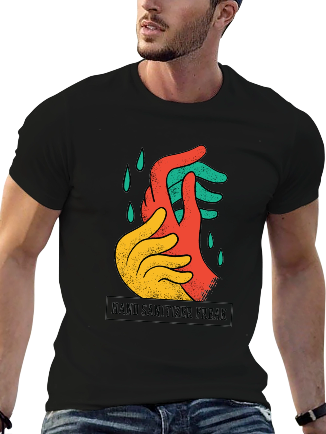 Hand Sanitizer Freak T-Shirt - Artistic Graphic Tee