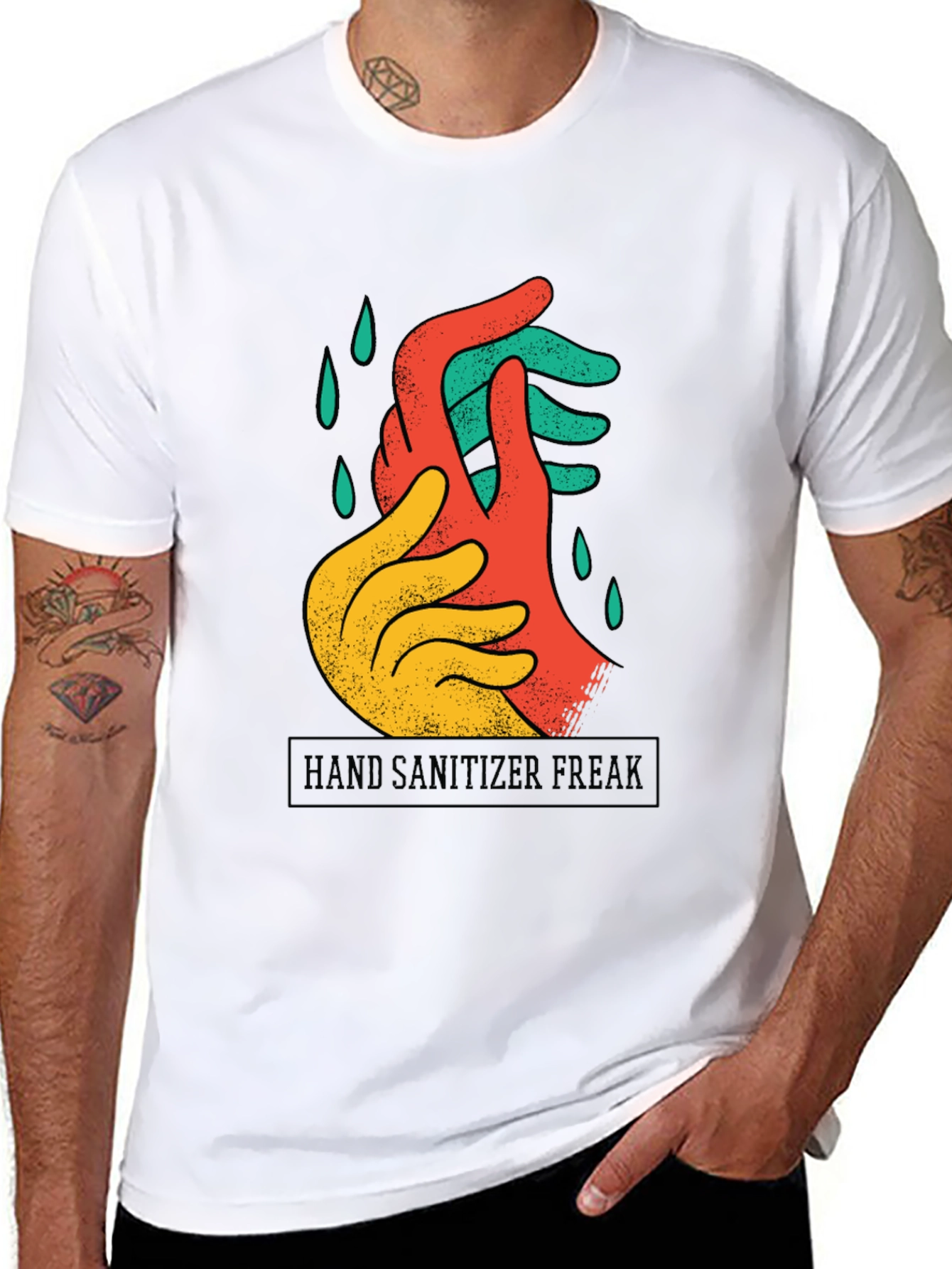 Hand Sanitizer Freak T-Shirt - Artistic Graphic Tee