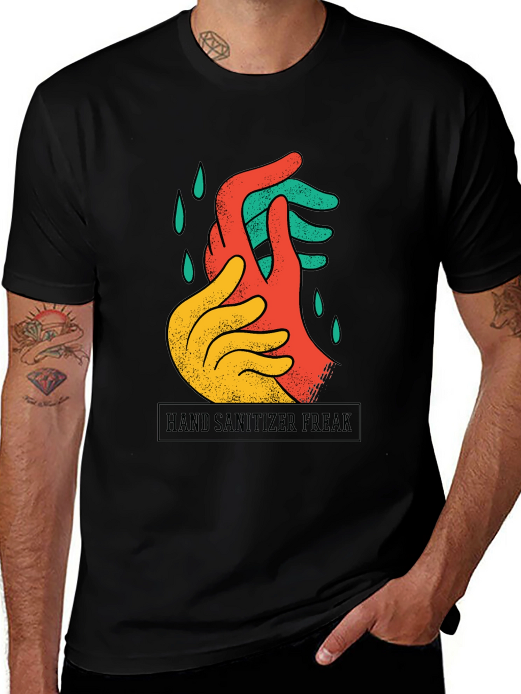 Hand Sanitizer Freak T-Shirt - Artistic Graphic Tee