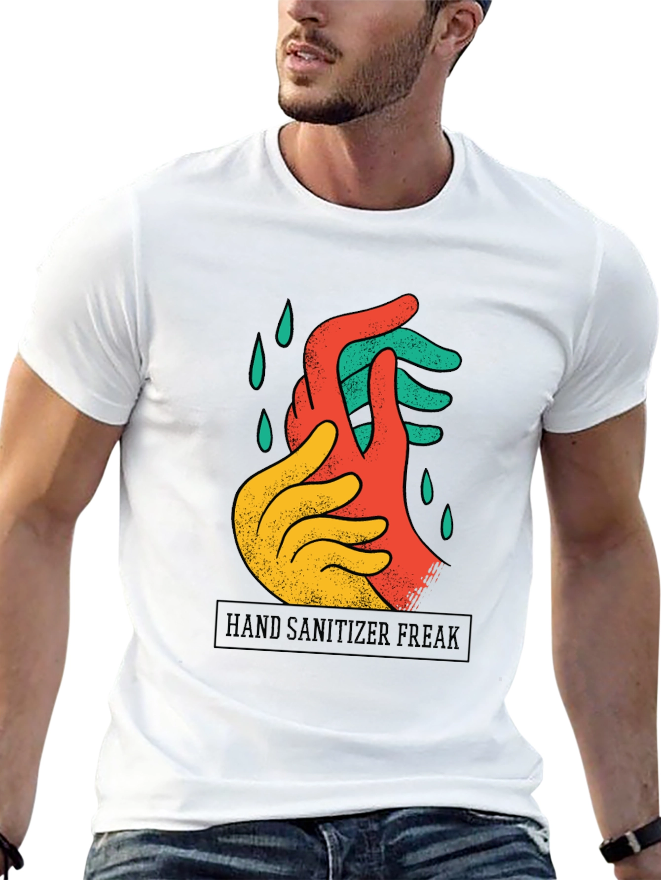 Hand Sanitizer Freak T-Shirt - Artistic Graphic Tee