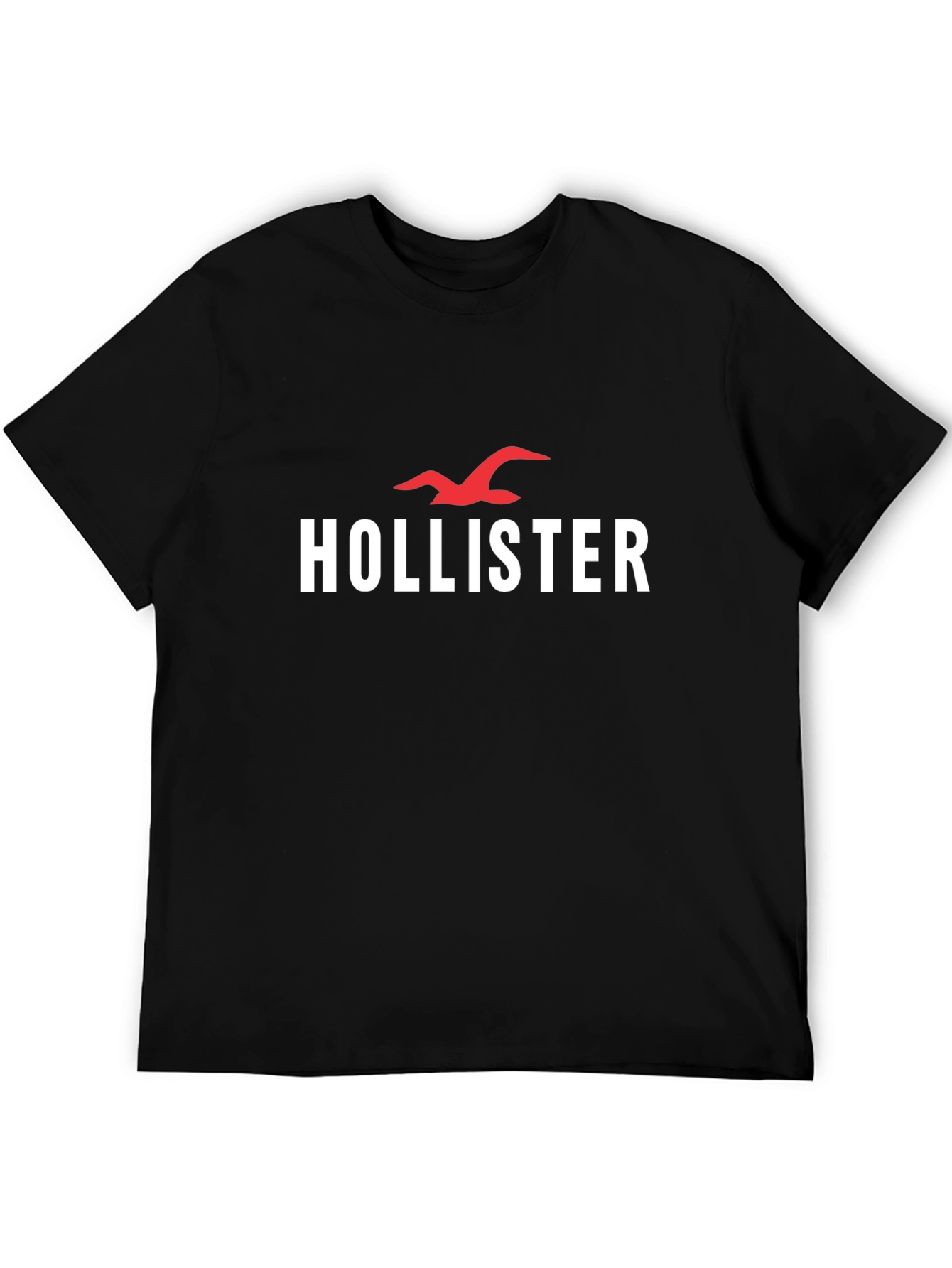 Hollister Graphic Tee - Black Cotton Casual