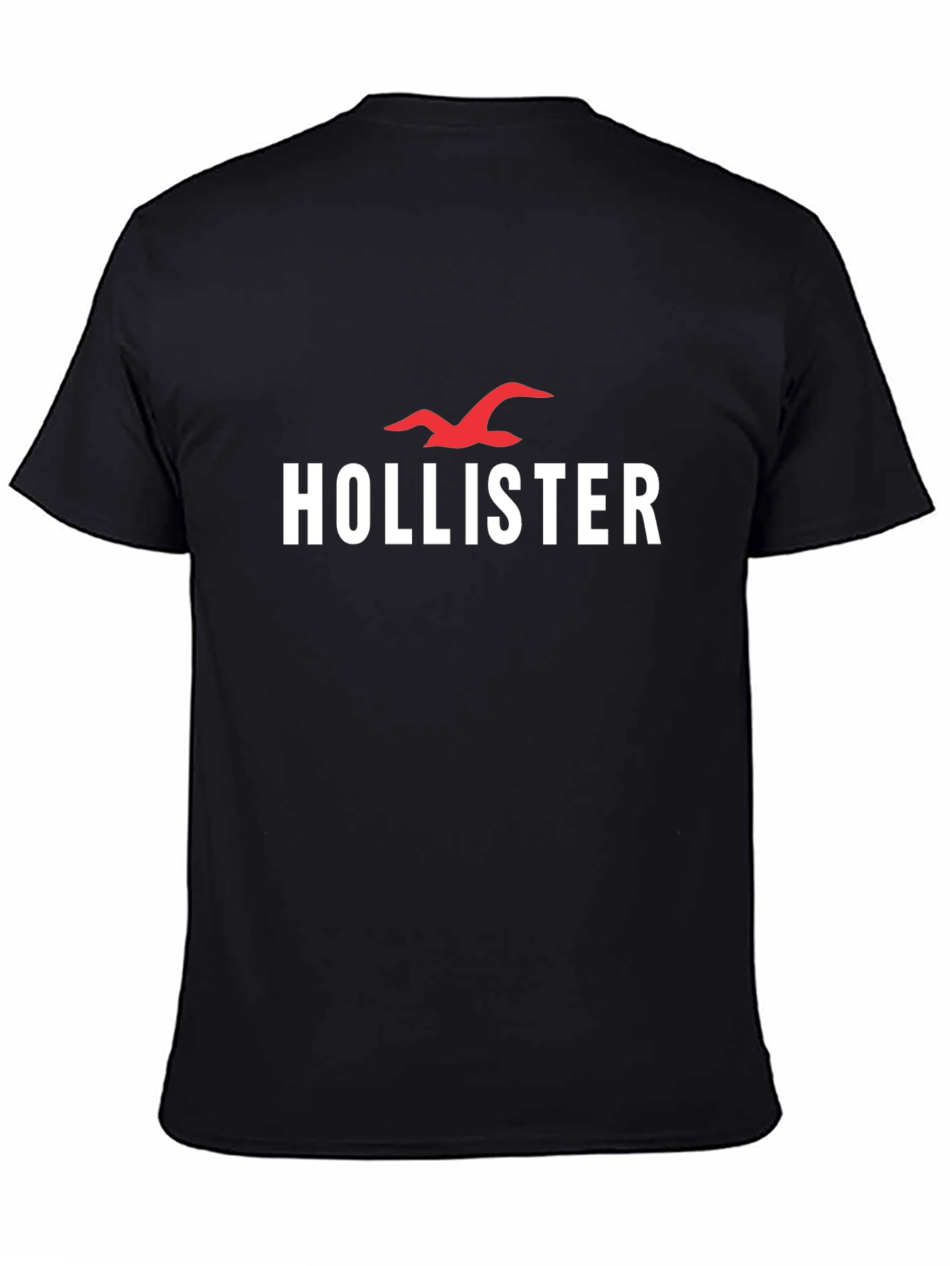 Hollister Graphic Tee - Black Cotton Casual