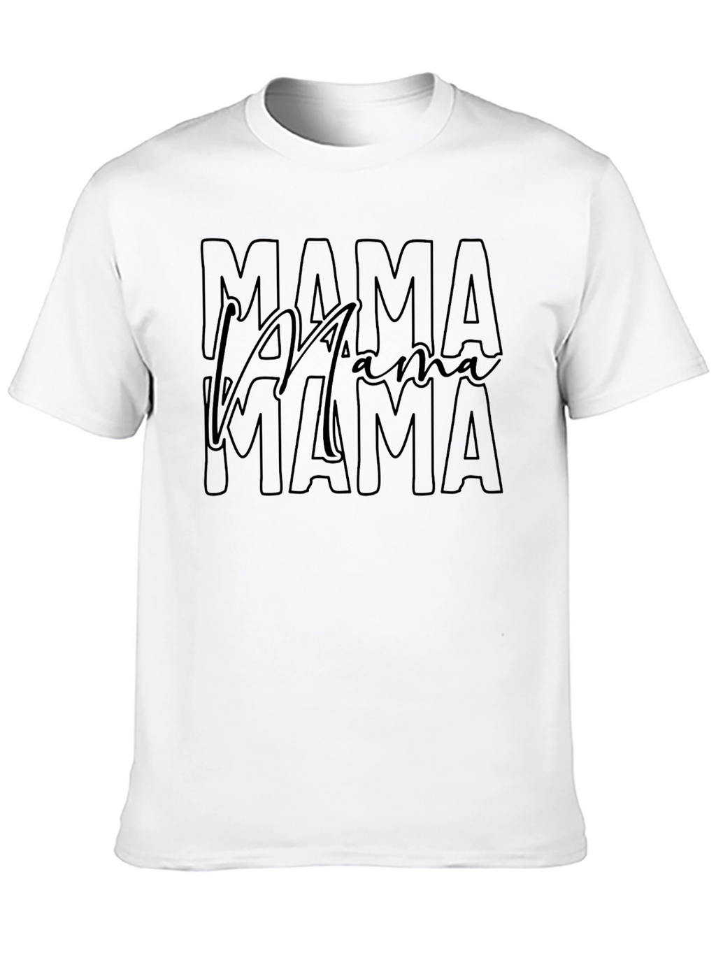 Mama Stacked Graphic Tee - Black Casual T-Shirt