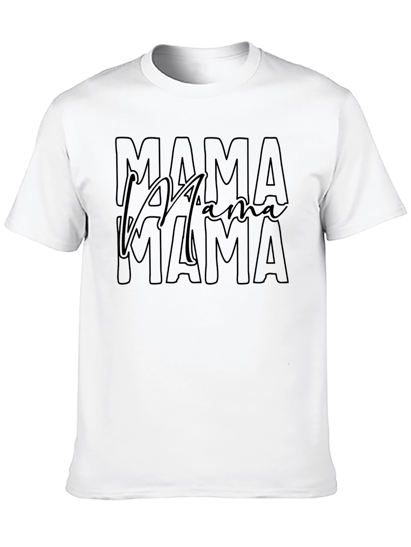 Mama Stacked Graphic Tee - Black Casual T-Shirt