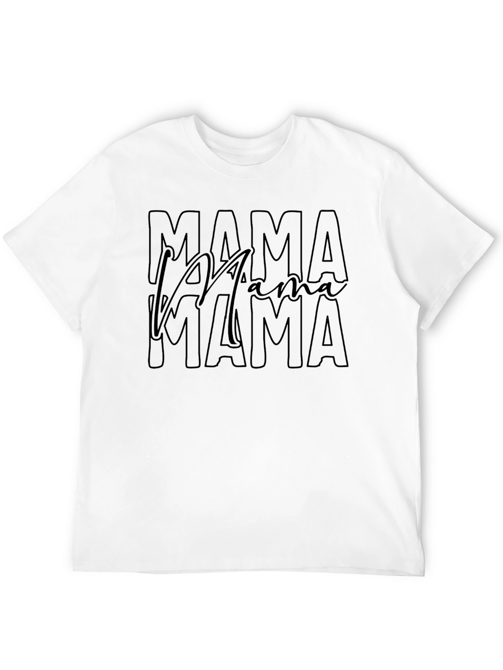 Mama Stacked Graphic Tee - Black Casual T-Shirt