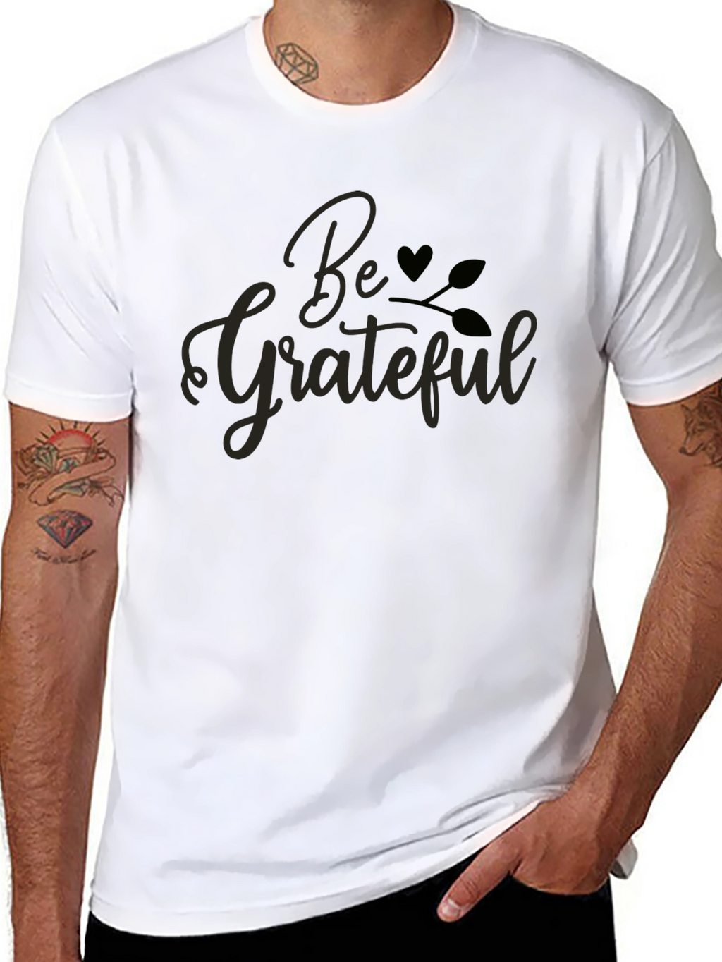 Be Grateful Graphic Tee - Black Unisex T-Shirt