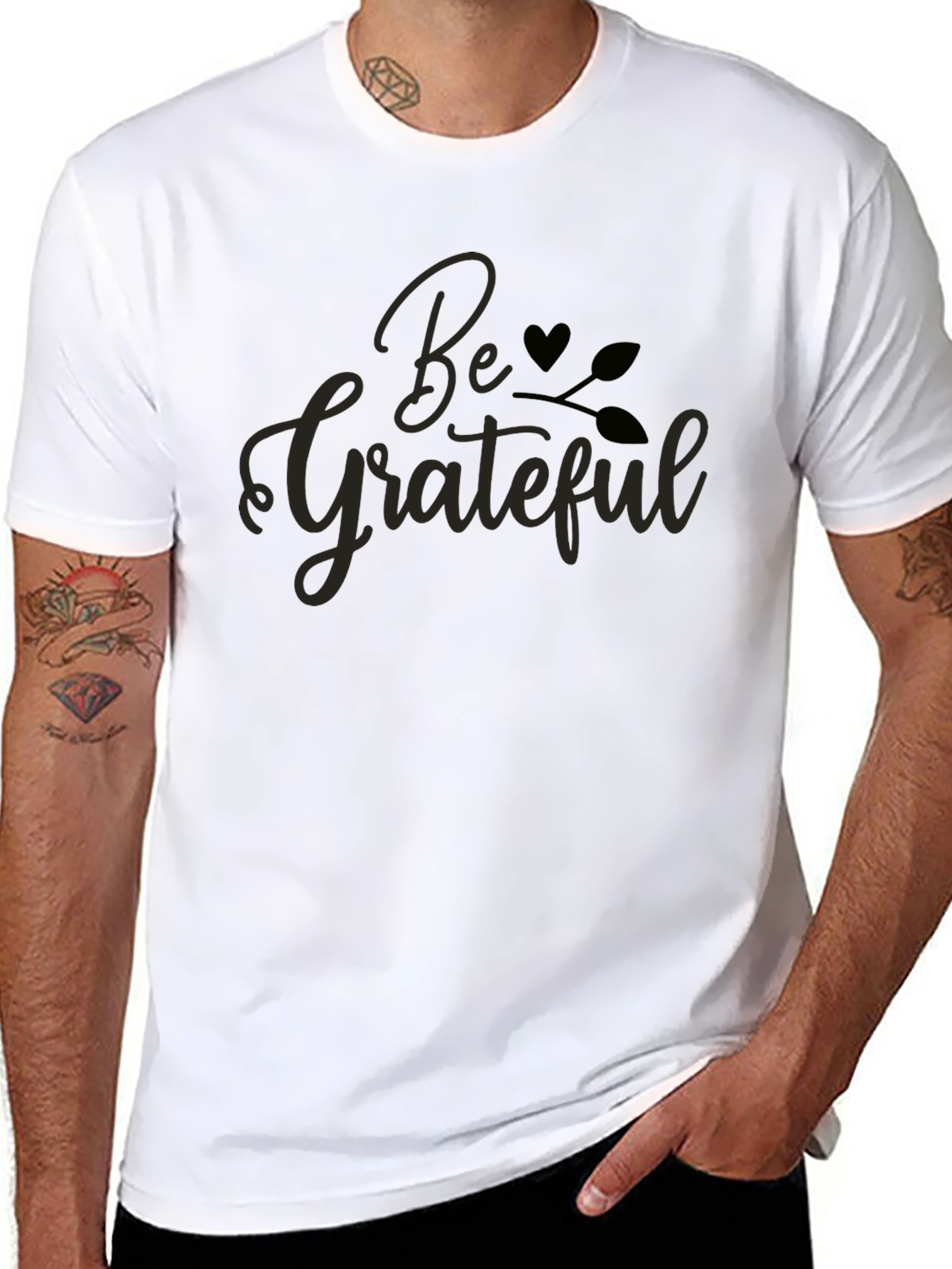 Be Grateful Graphic Tee - Black Unisex T-Shirt