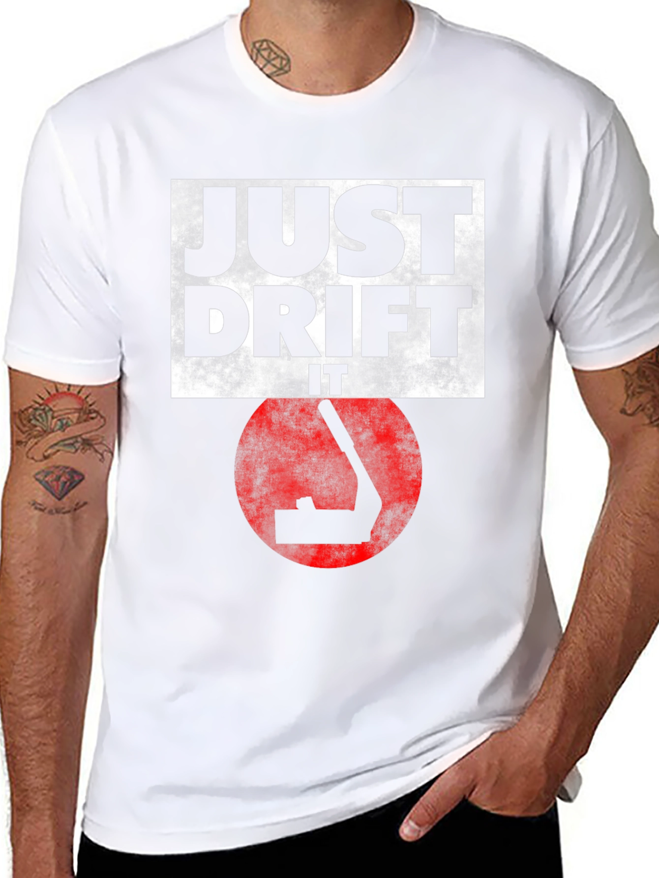 Just Drift It Black Graphic Tee