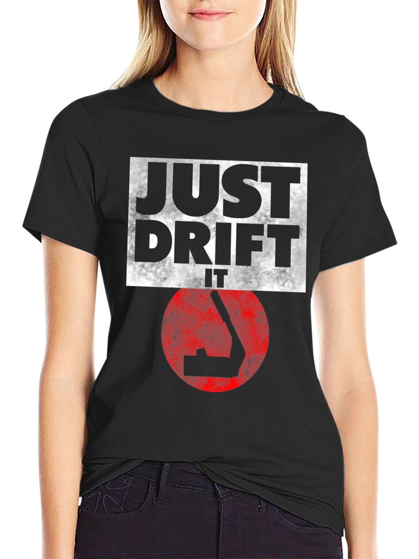 Just Drift It Black Graphic Tee