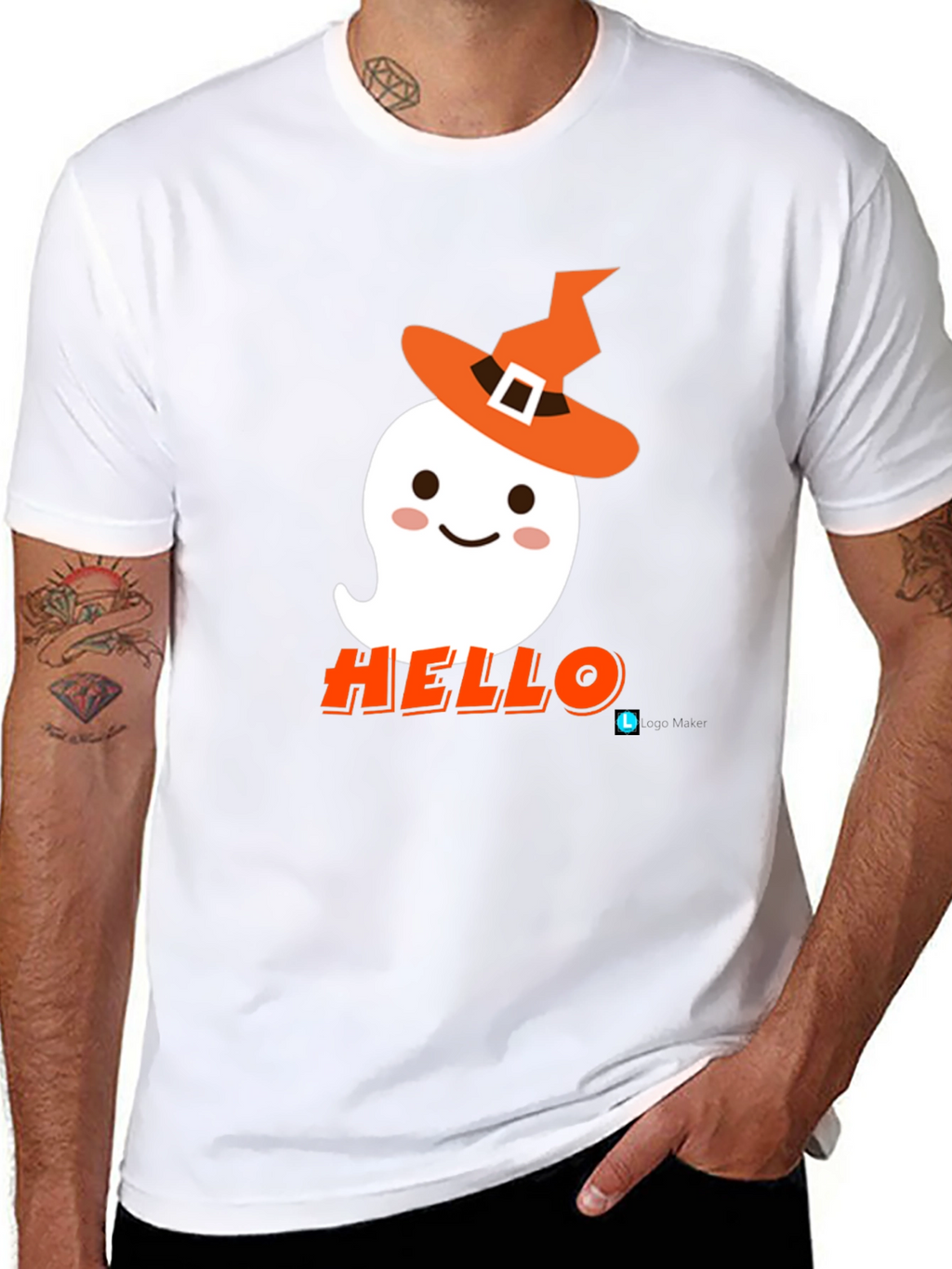 Halloween Ghost T-Shirt - Hello Witch!