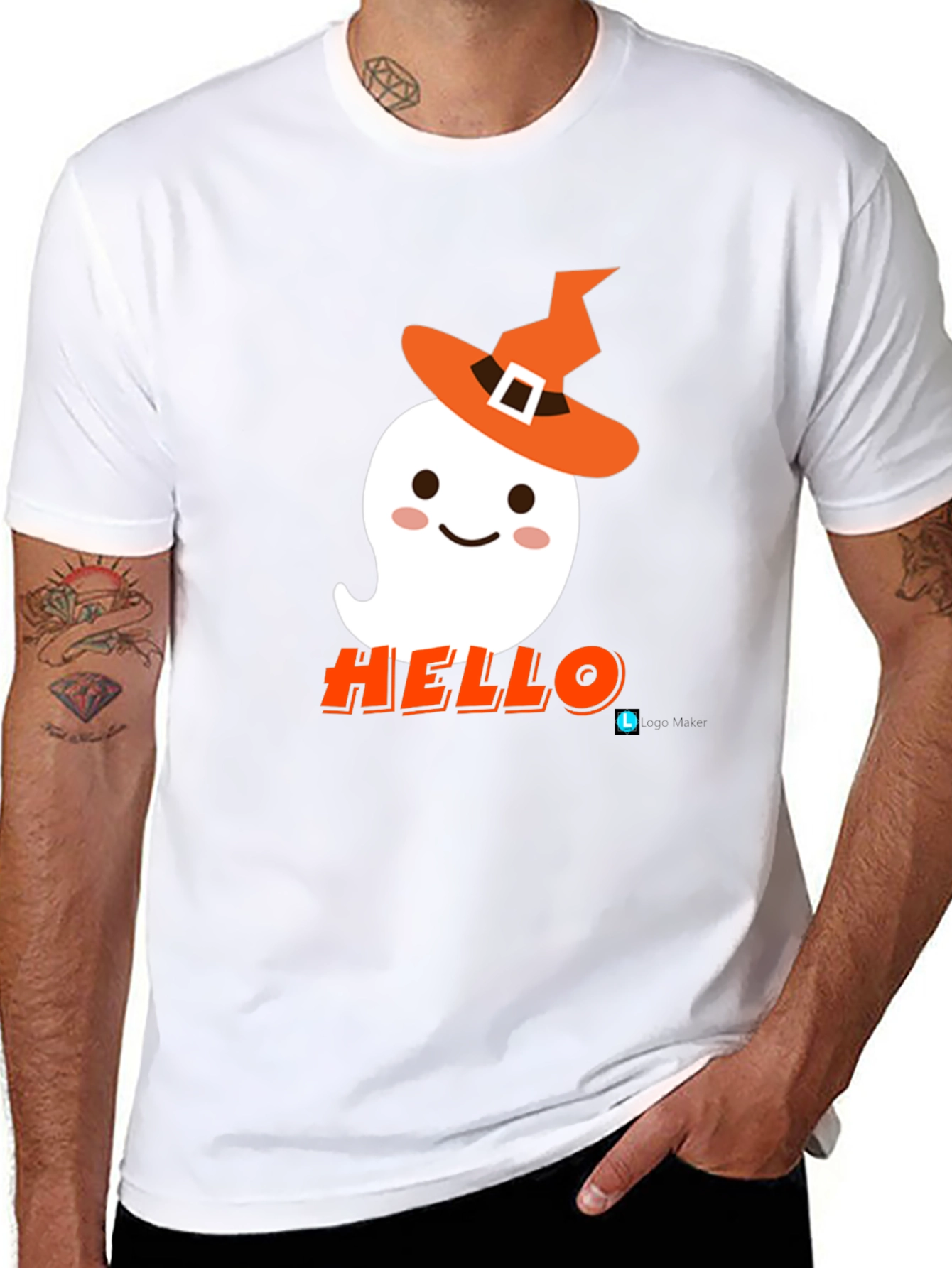 Halloween Ghost T-Shirt - Hello Witch!
