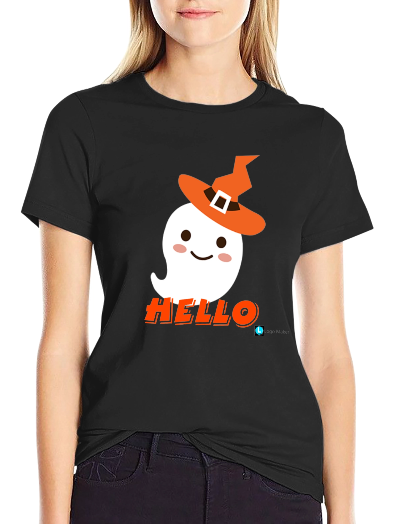 Halloween Ghost T-Shirt - Hello Witch!