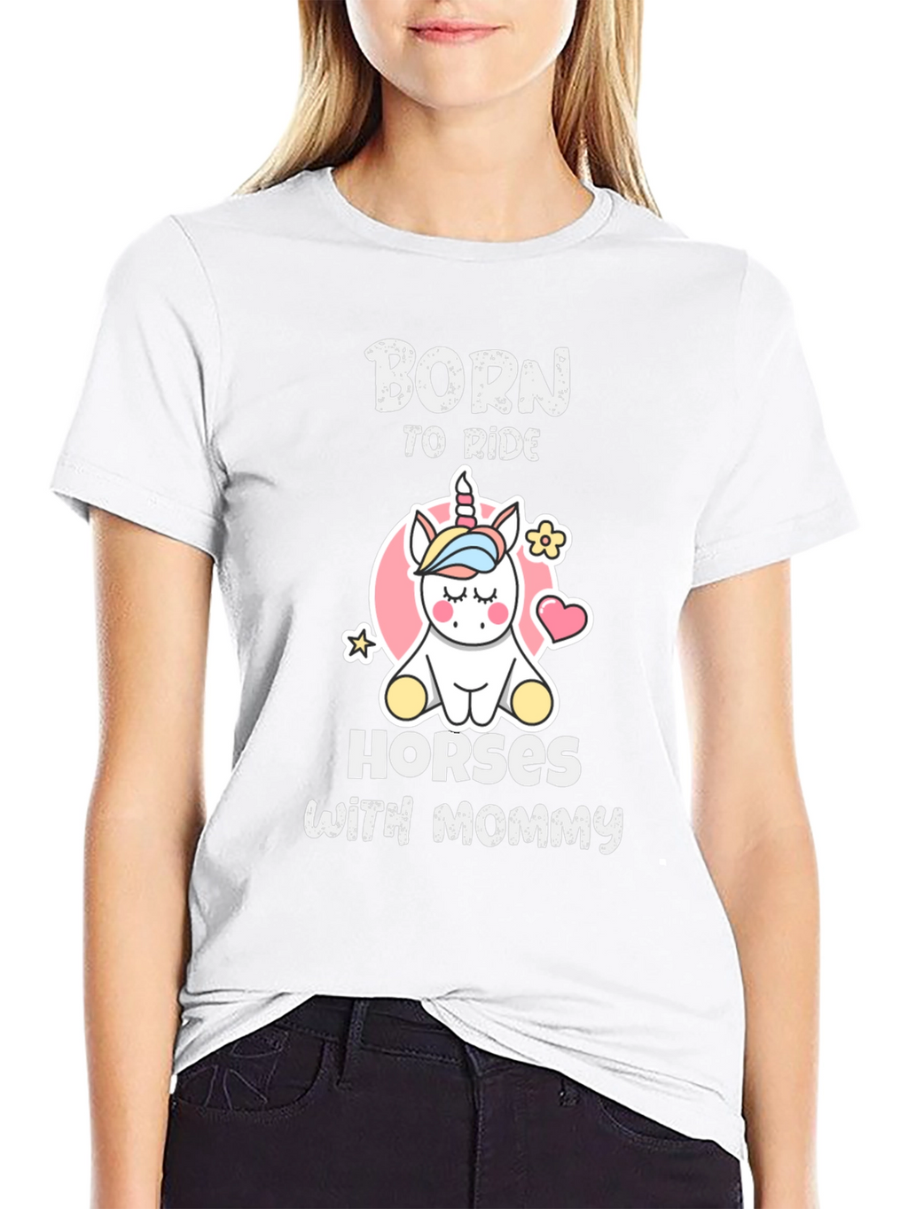 Born To Ride Horses With Mommy T-Shirt