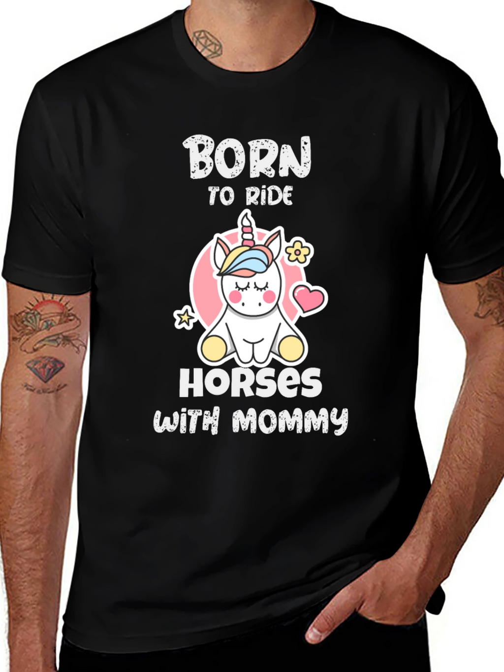 Born To Ride Horses With Mommy T-Shirt