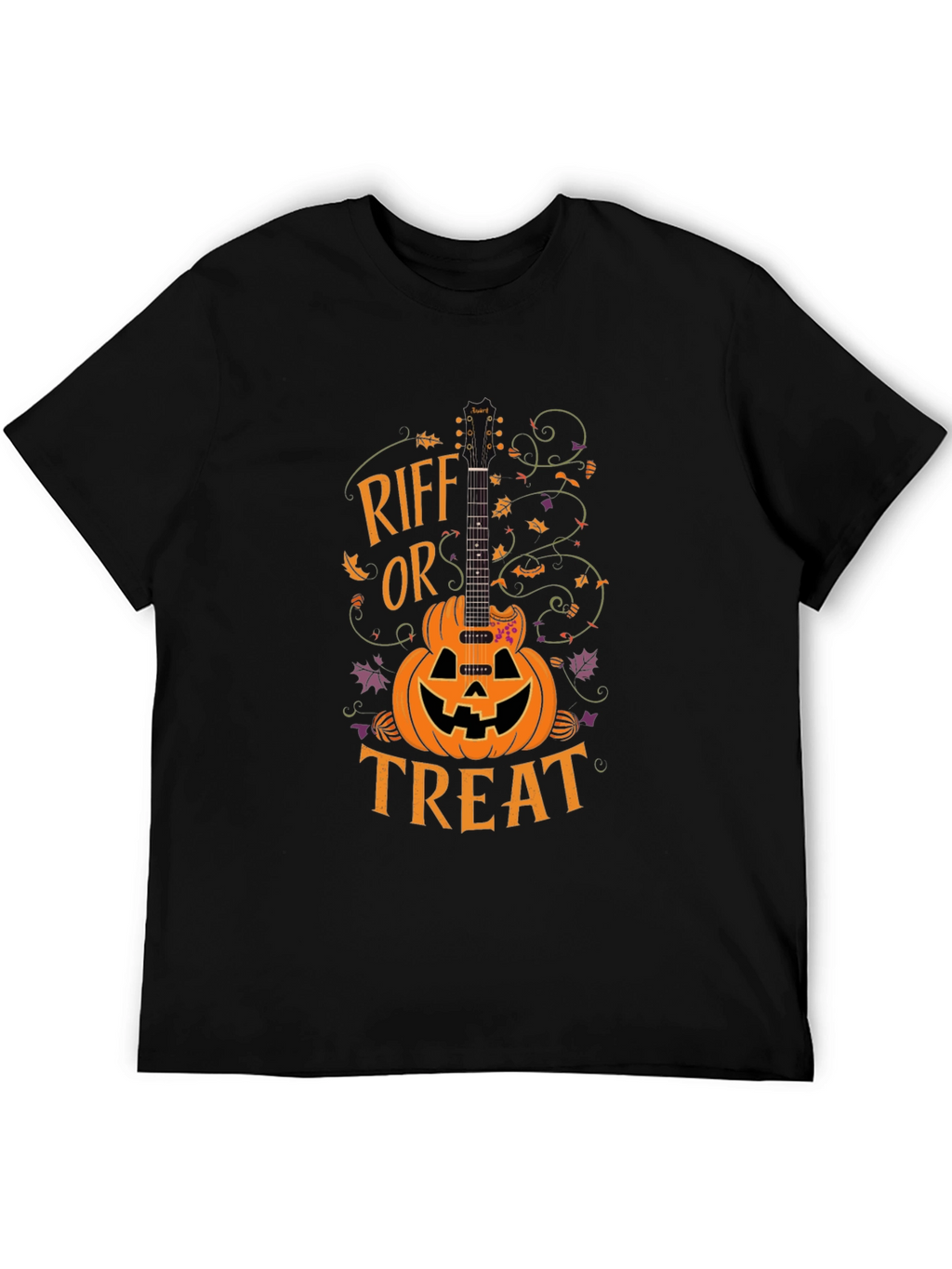 Riff or Treat Halloween Guitar Pumpkin T-Shirt