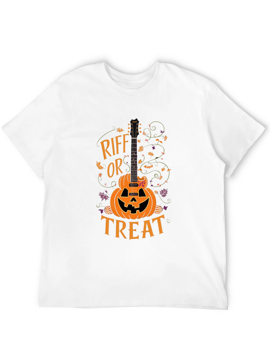 Riff or Treat Halloween Guitar Pumpkin T-Shirt