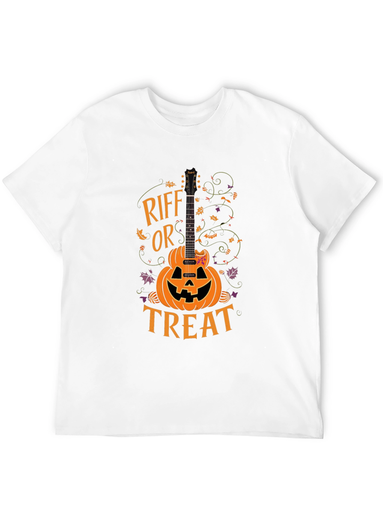 Riff or Treat Halloween Guitar Pumpkin T-Shirt