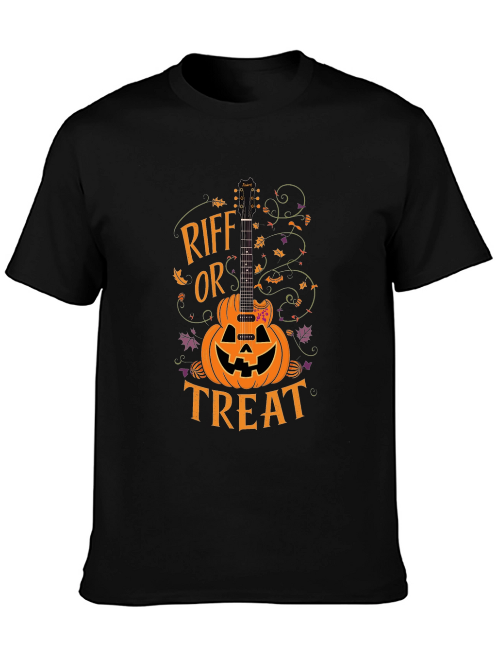 Riff or Treat Halloween Guitar Pumpkin T-Shirt