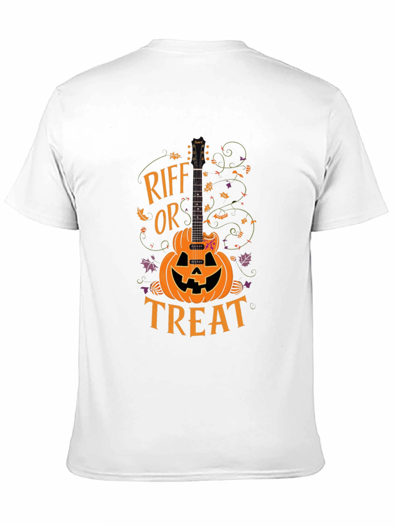 Riff or Treat Halloween Guitar Pumpkin T-Shirt