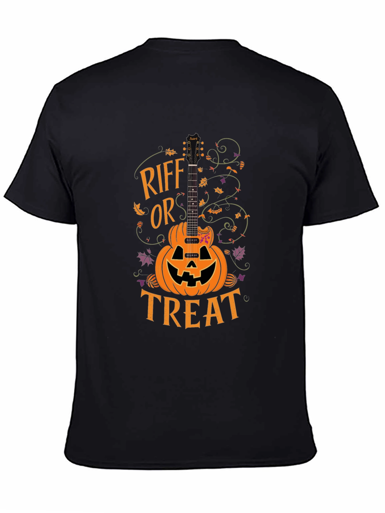 Riff or Treat Halloween Guitar Pumpkin T-Shirt
