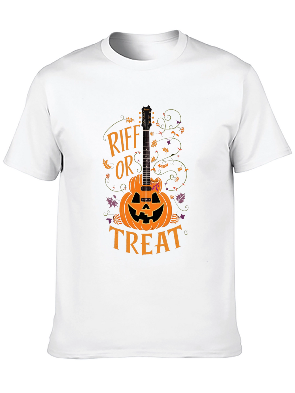 Riff or Treat Halloween Guitar Pumpkin T-Shirt