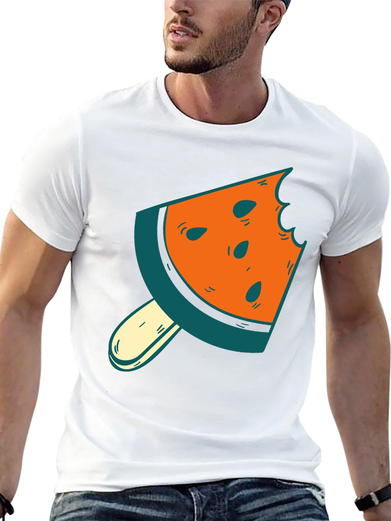 Watermelon Slice Popsicle Graphic Tee - Summer Style