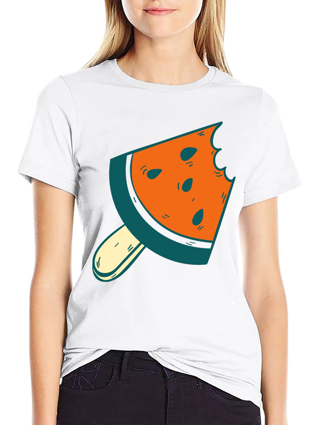 Watermelon Slice Popsicle Graphic Tee - Summer Style
