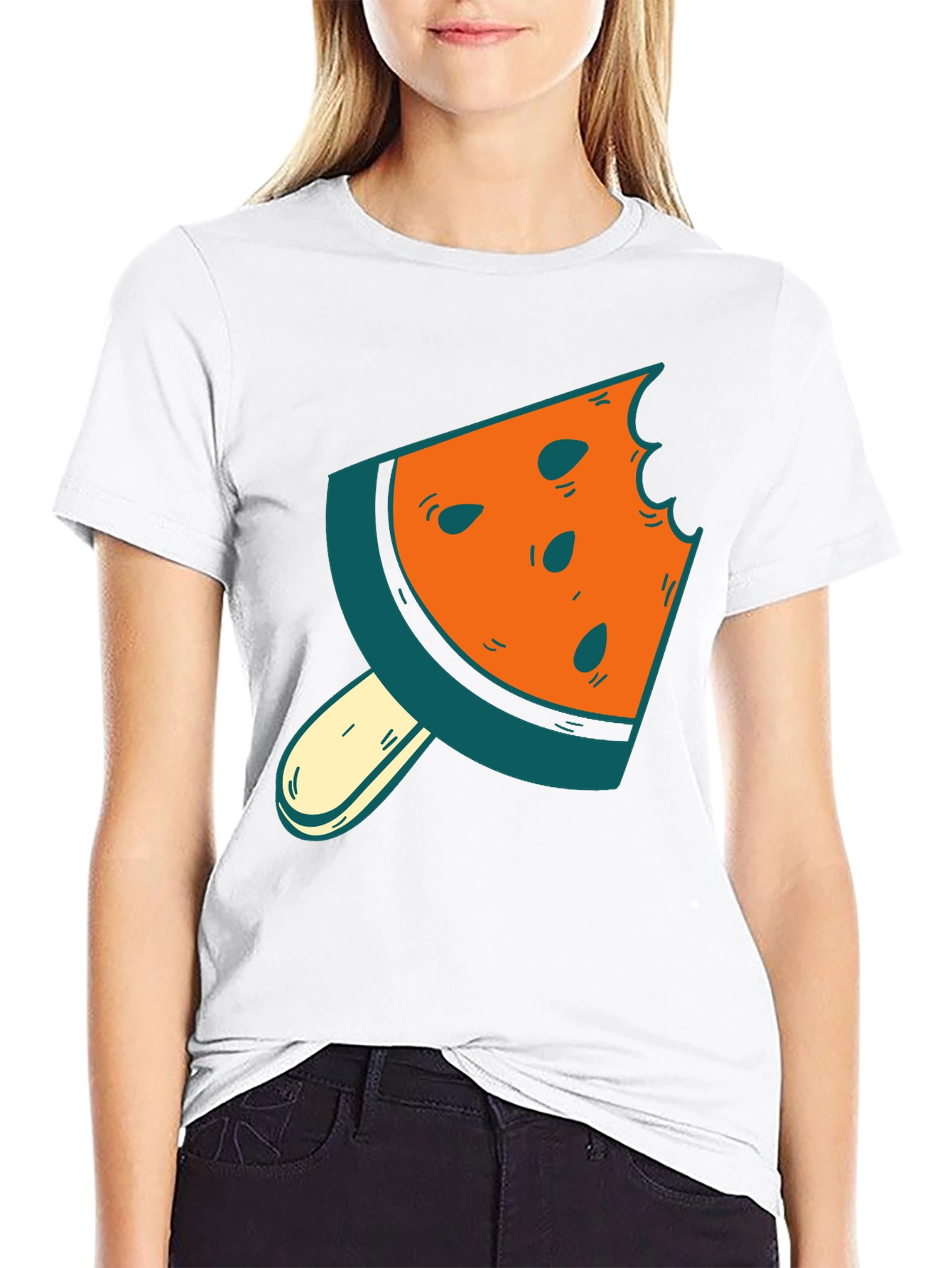 Watermelon Slice Popsicle Graphic Tee - Summer Style