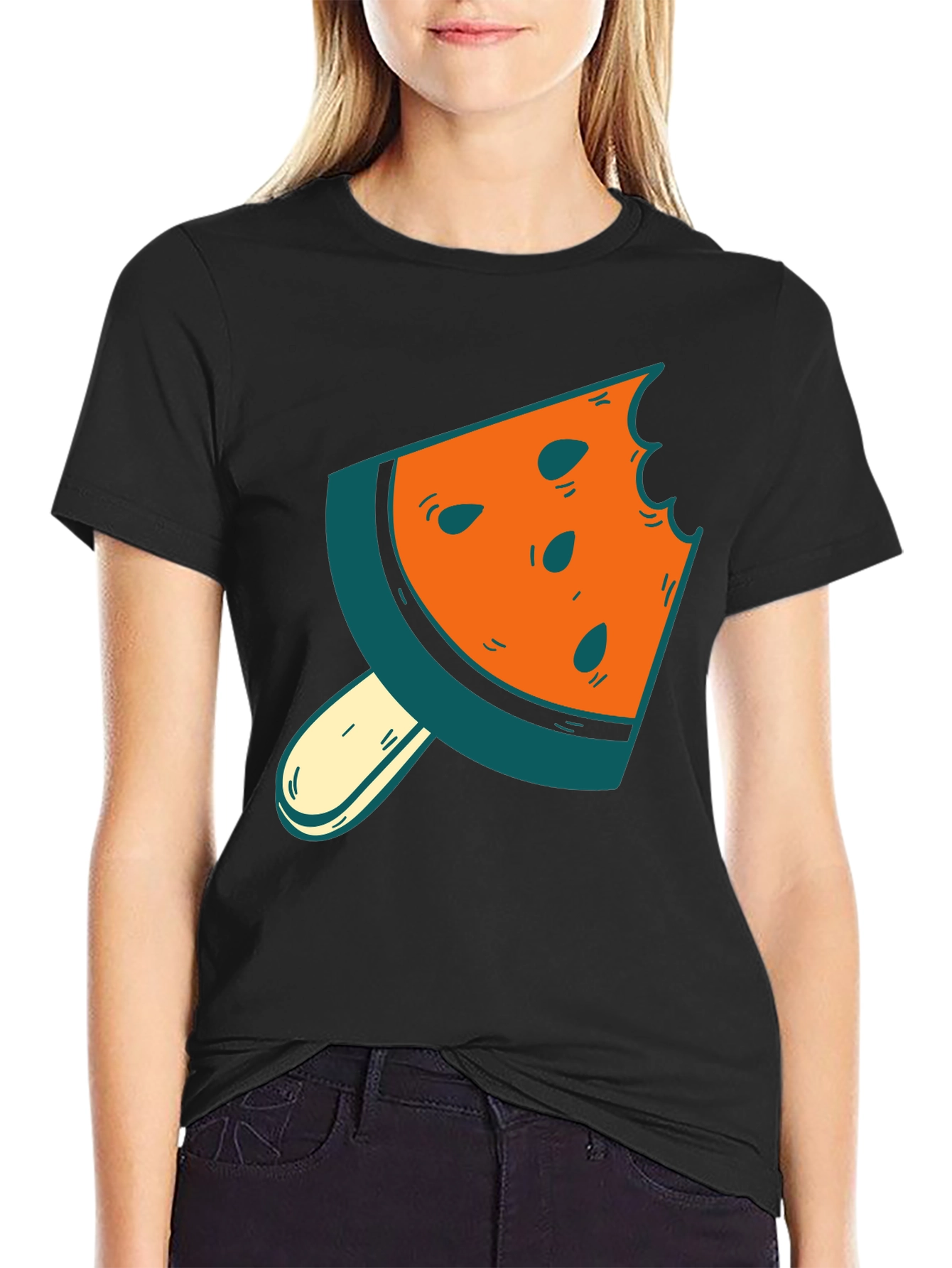 Watermelon Slice Popsicle Graphic Tee - Summer Style