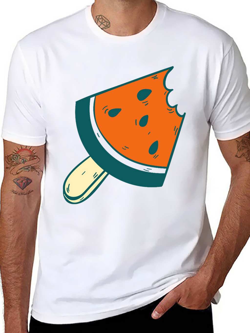 Watermelon Slice Popsicle Graphic Tee - Summer Style
