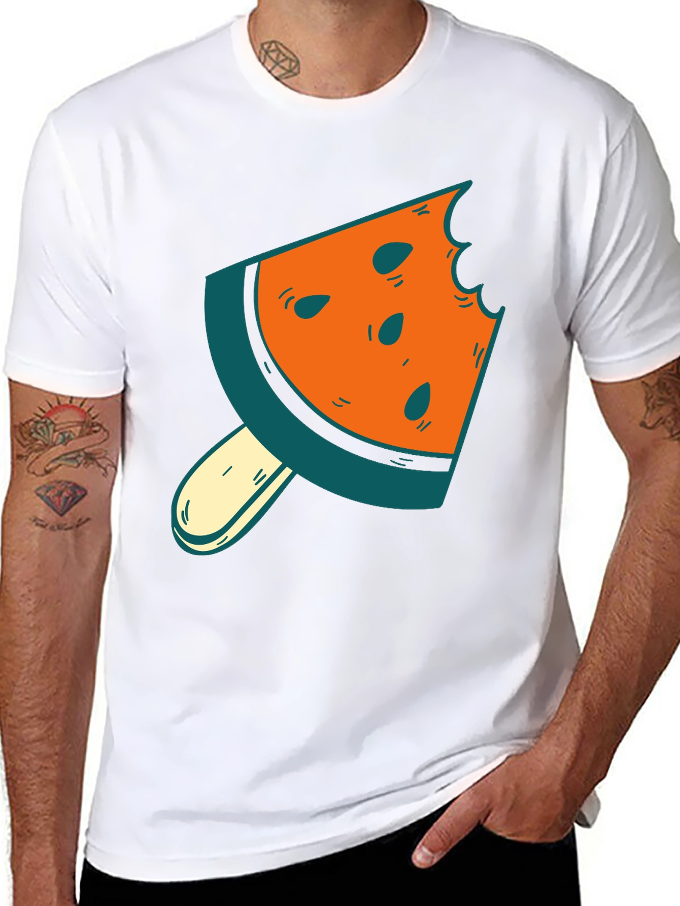 Watermelon Slice Popsicle Graphic Tee - Summer Style