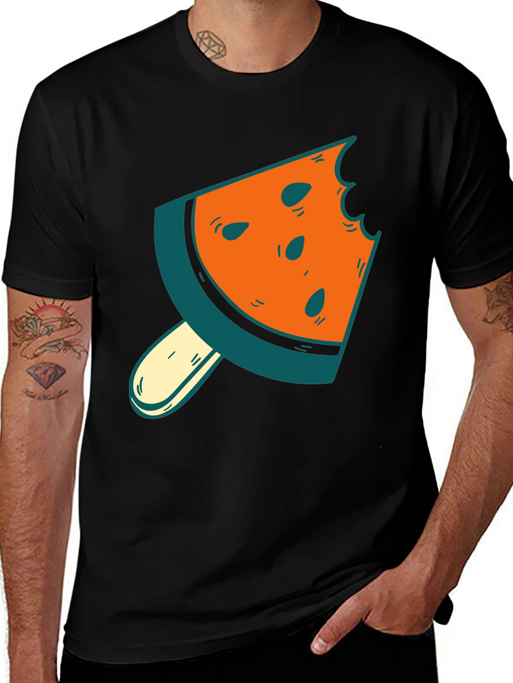 Watermelon Slice Popsicle Graphic Tee - Summer Style