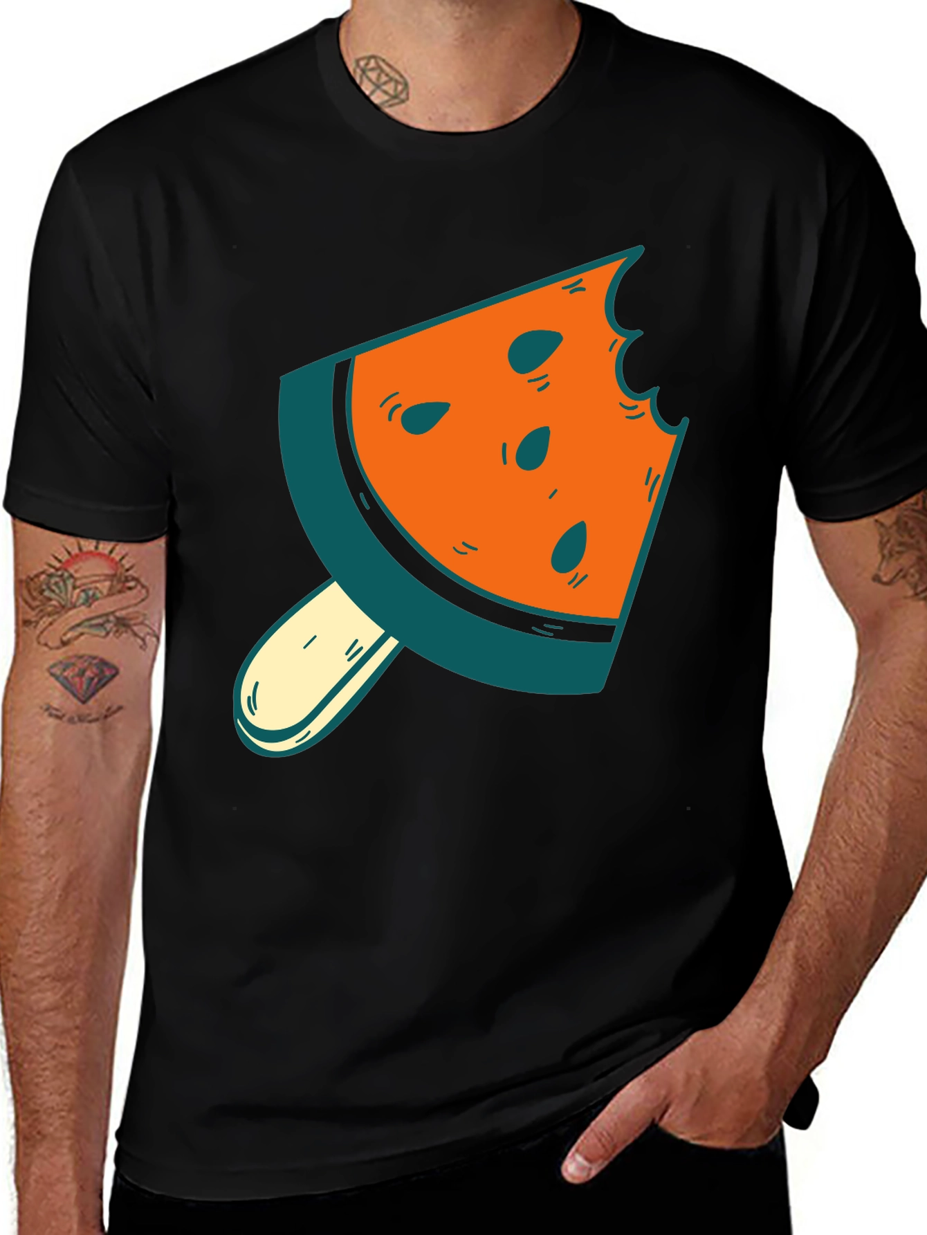 Watermelon Slice Popsicle Graphic Tee - Summer Style