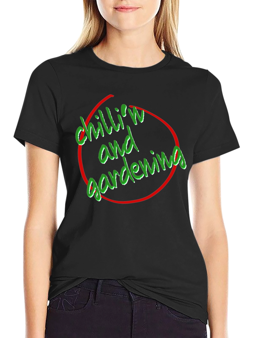 Chilln & Gardening Graphic Tee - Black