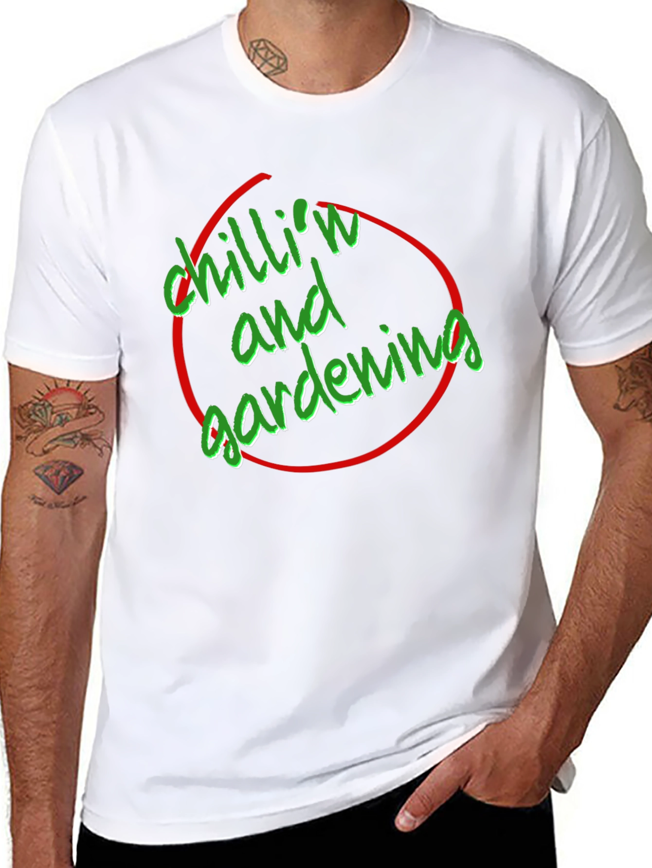 Chilln & Gardening Graphic Tee - Black