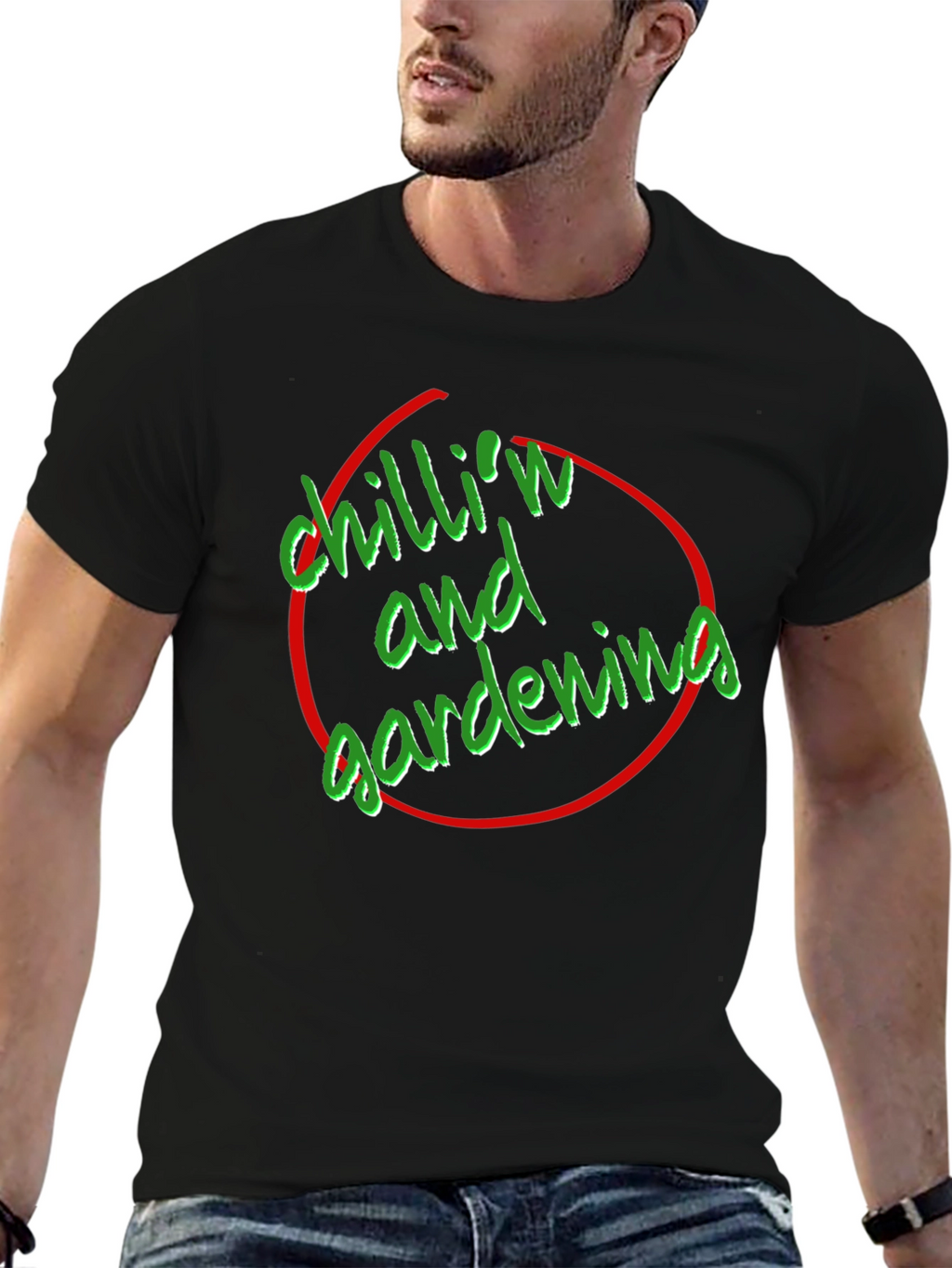 Chilln & Gardening Graphic Tee - Black