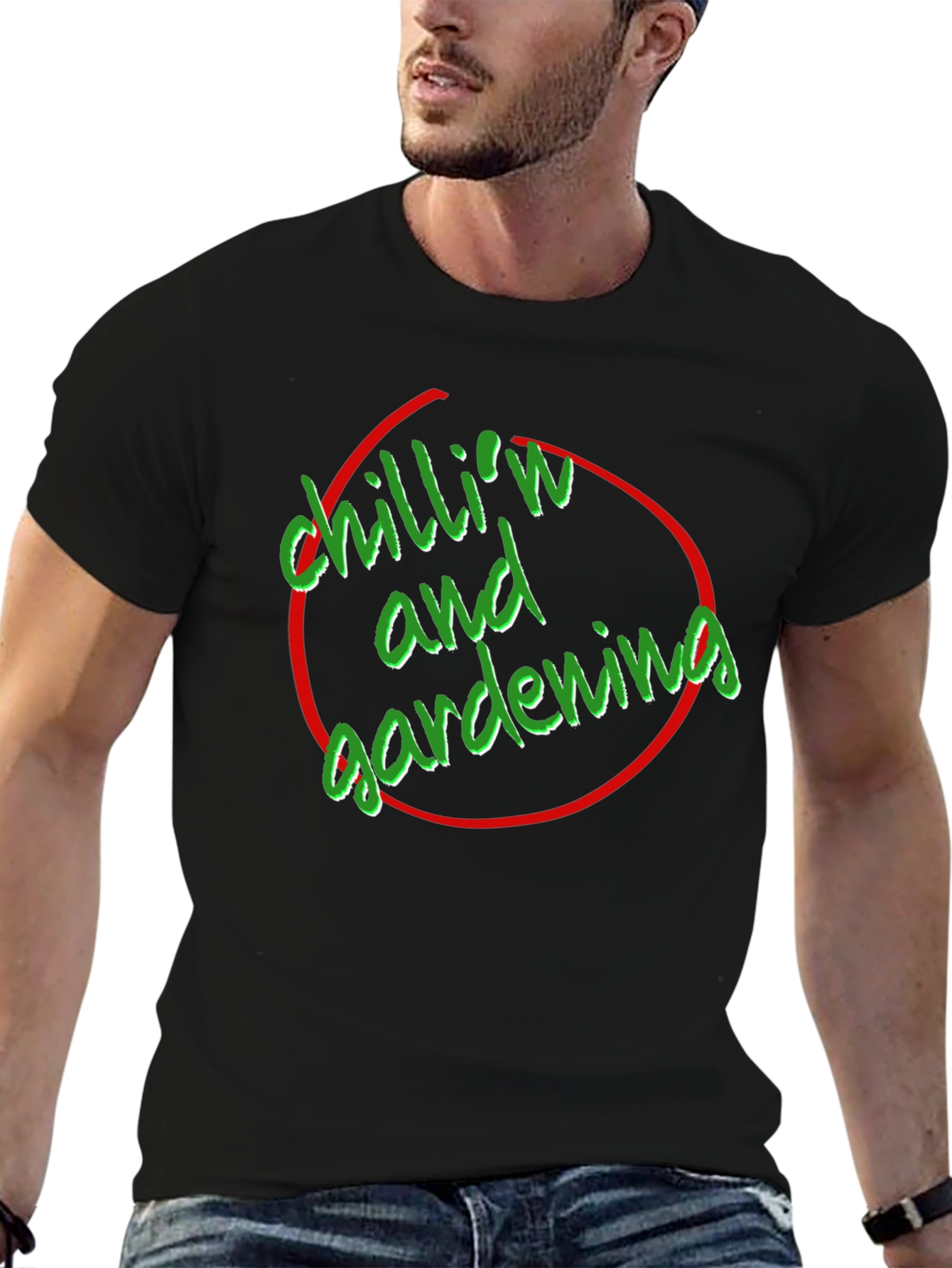 Chilln & Gardening Graphic Tee - Black