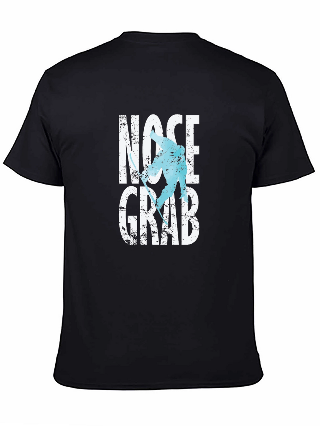 Nose Grab Skier Graphic Tee - Black Cotton T-Shirt