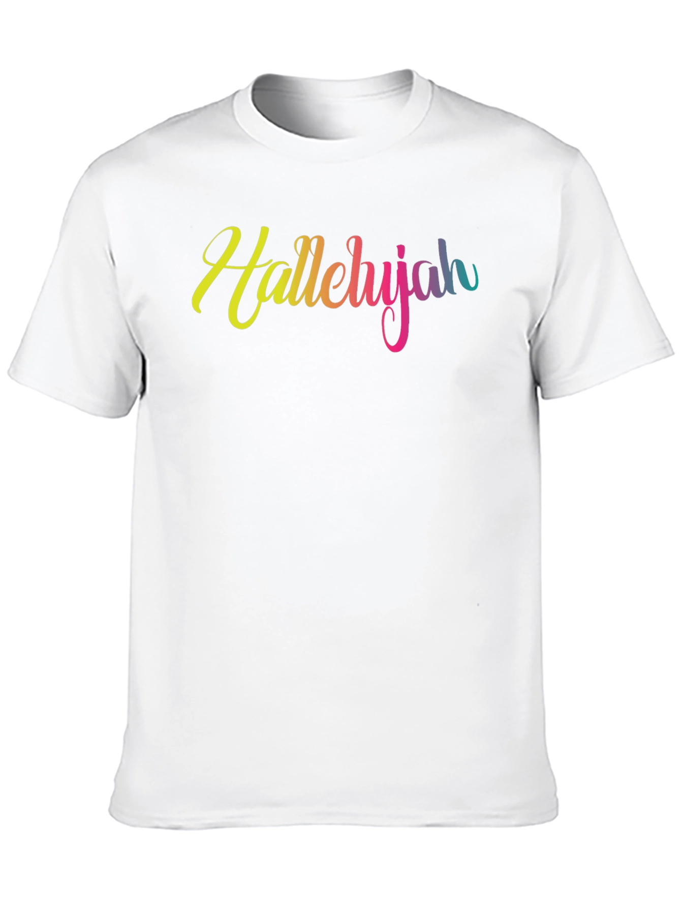 Hallelujah Rainbow Text T-Shirt