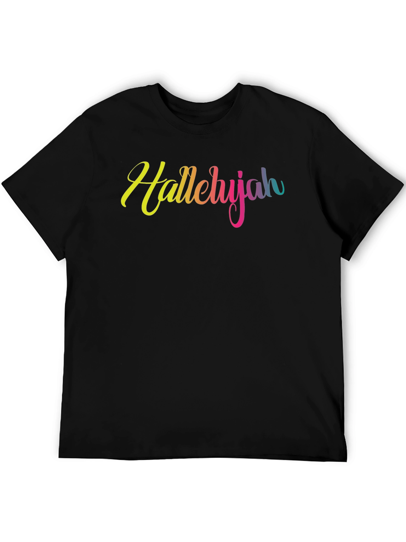 Hallelujah Rainbow Text T-Shirt