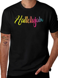 Hallelujah Rainbow Text T-Shirt