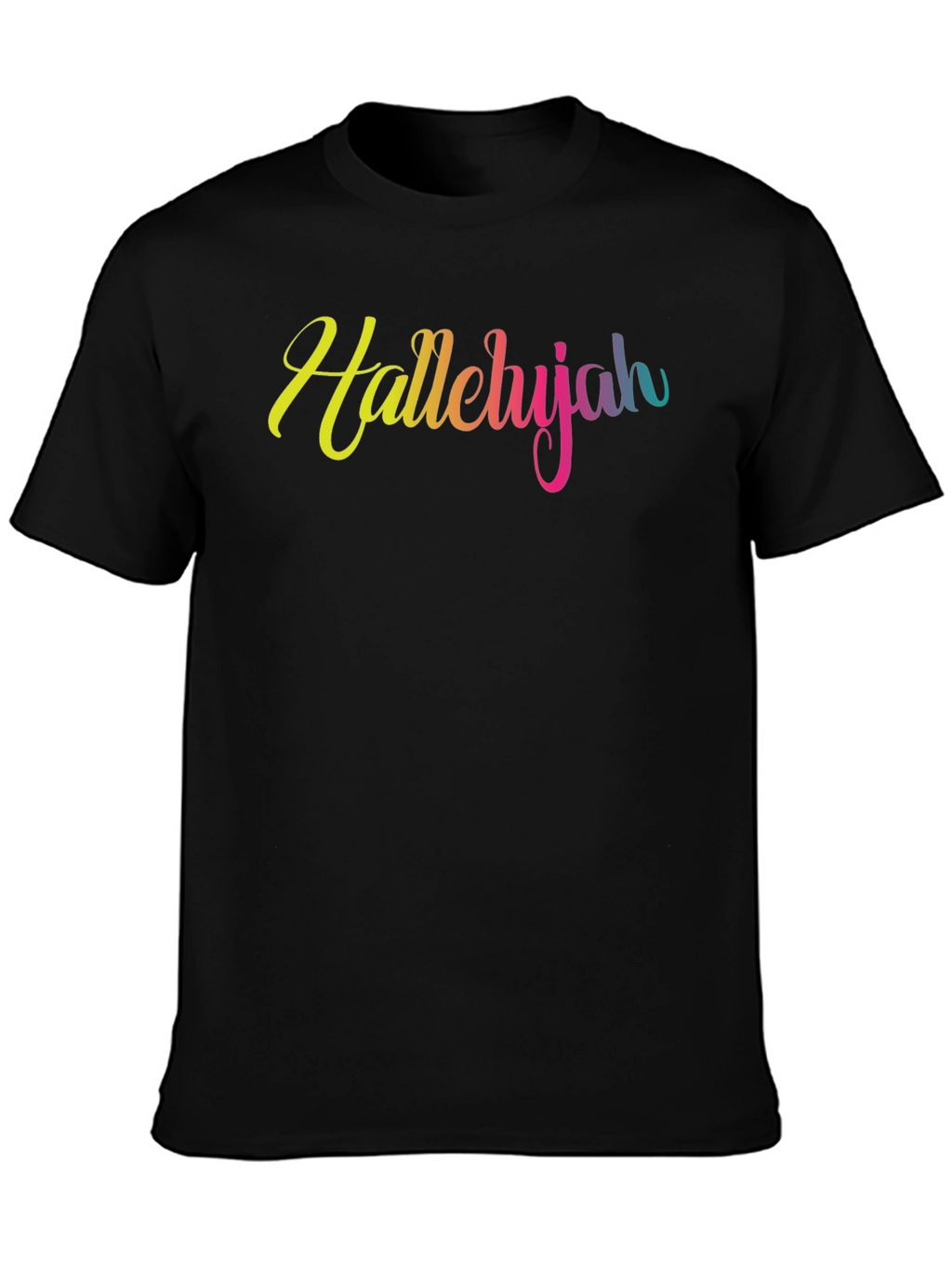 Hallelujah Rainbow Text T-Shirt