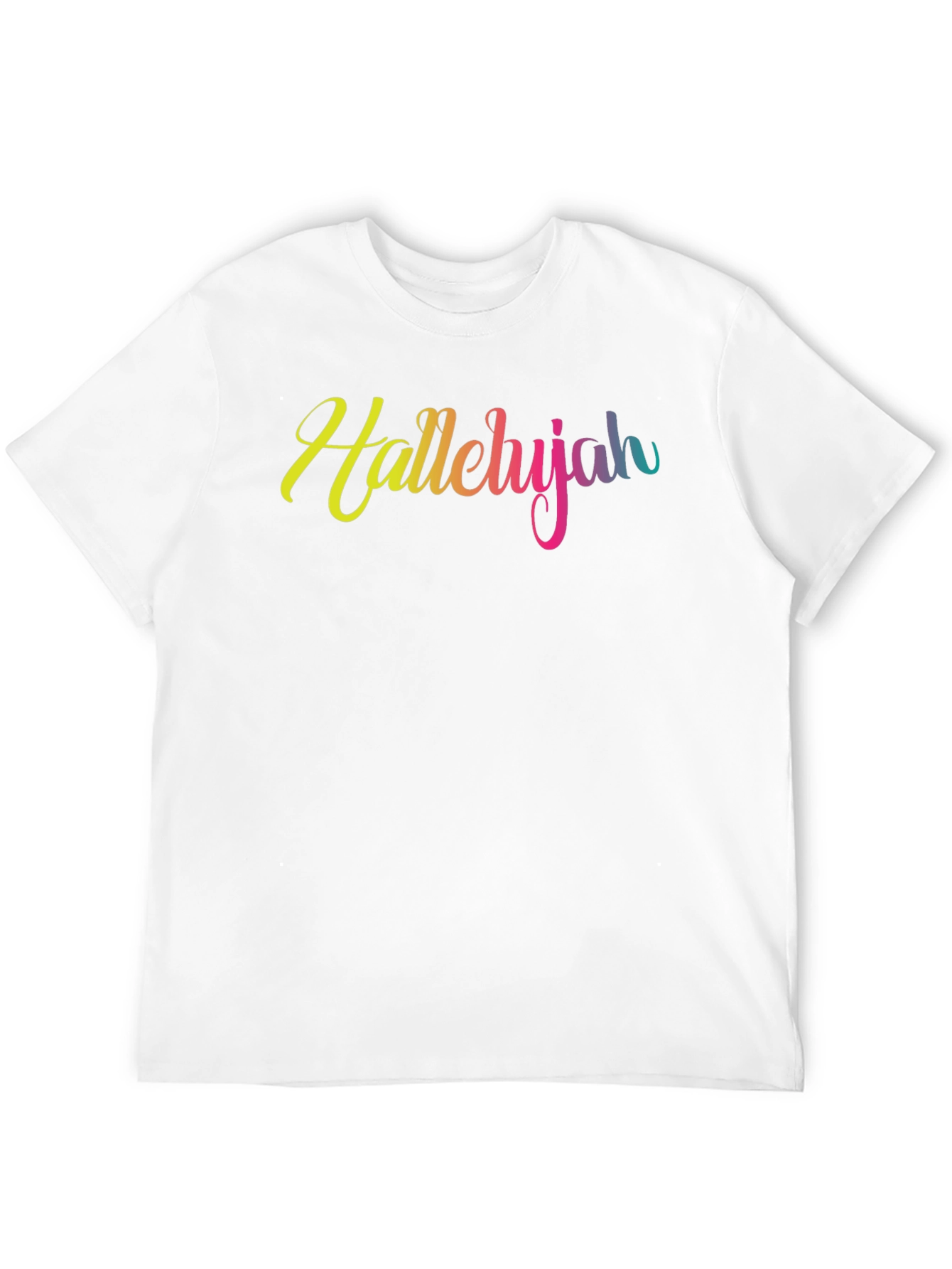 Hallelujah Rainbow Text T-Shirt