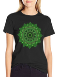 Green Mandala Graphic T-Shirt