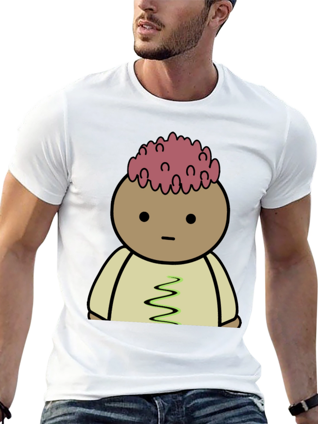 Cartoon Brain T-Shirt - Quirky Graphic Tee