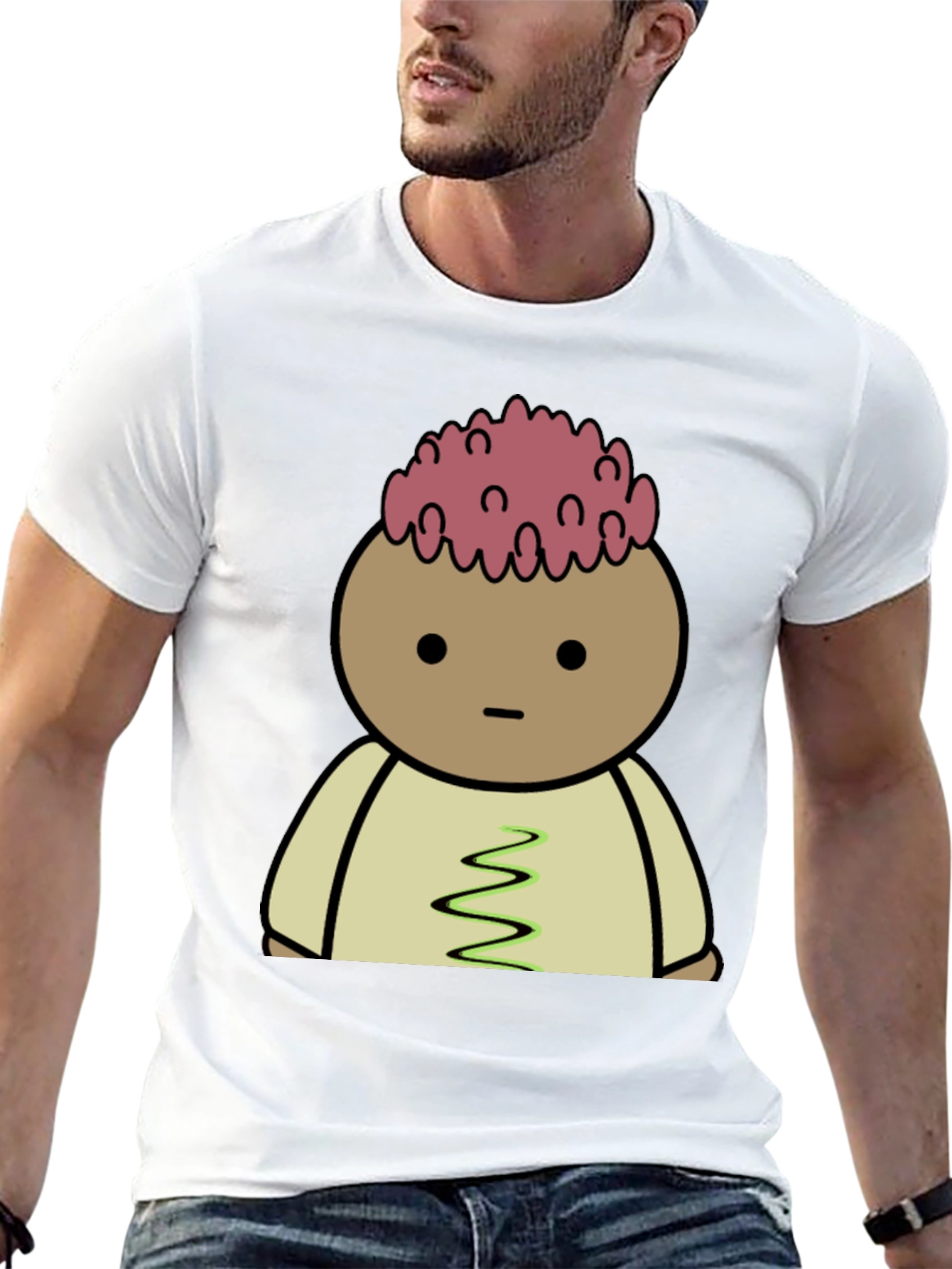 Cartoon Brain T-Shirt - Quirky Graphic Tee