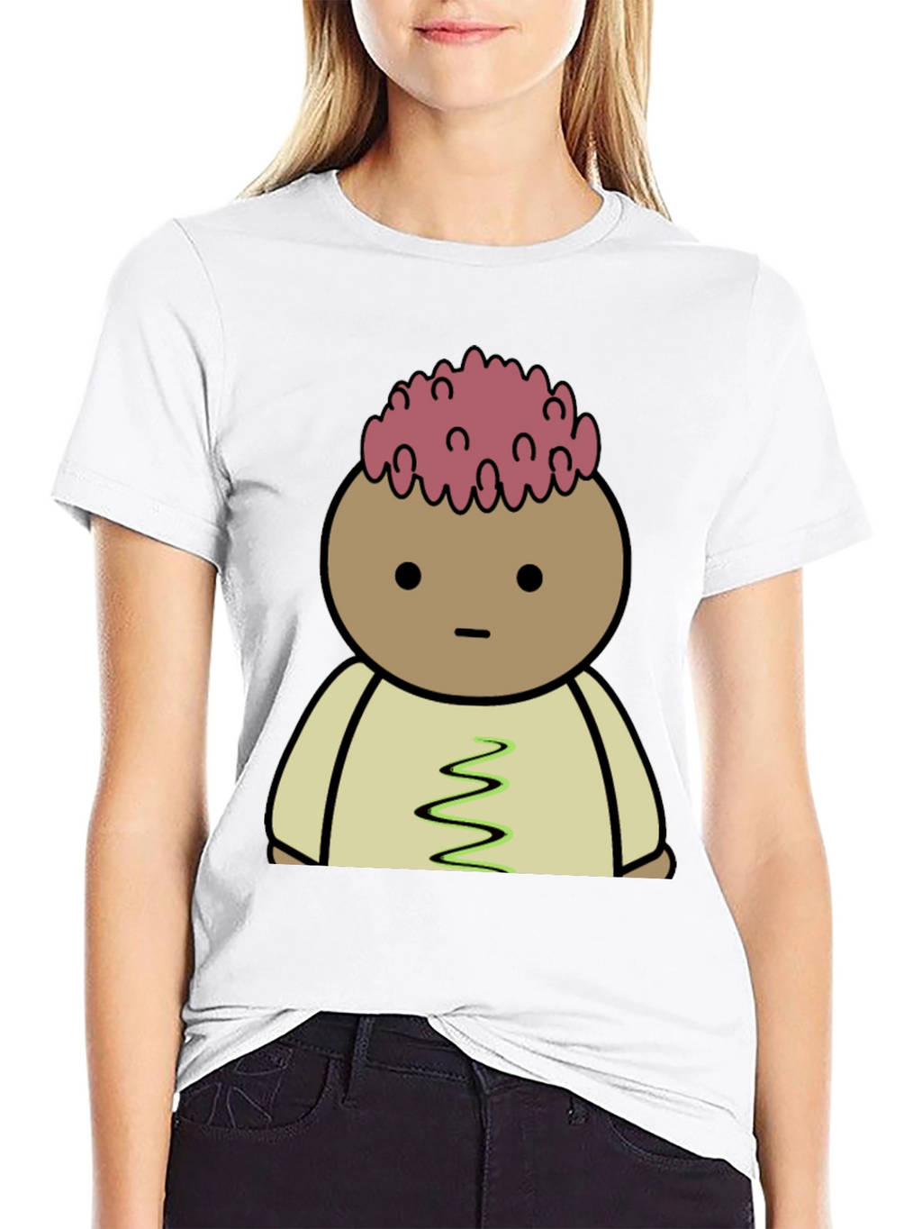 Cartoon Brain T-Shirt - Quirky Graphic Tee