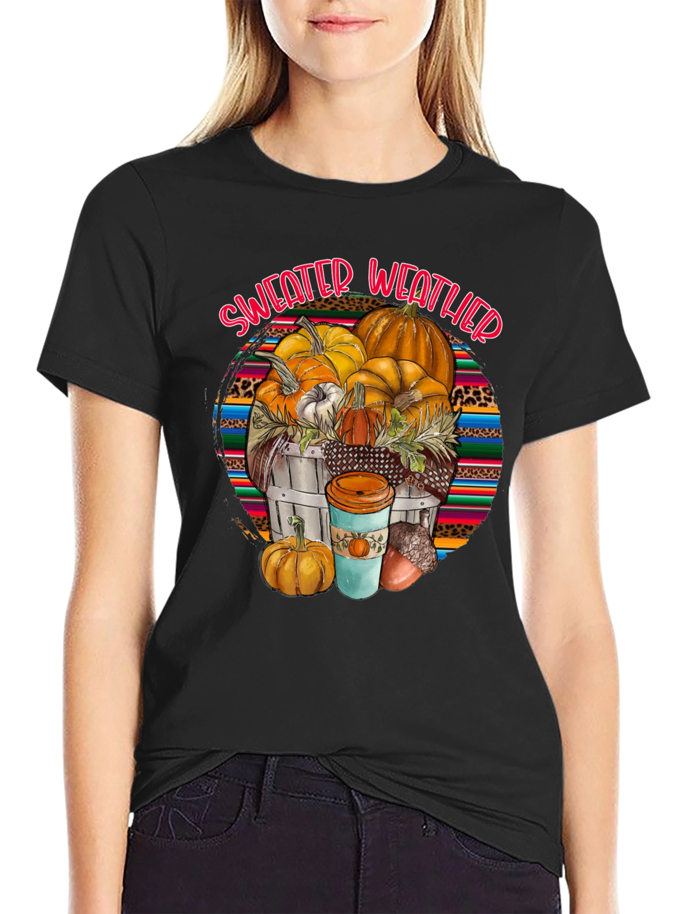 Sweater Weather Pumpkin T-Shirt