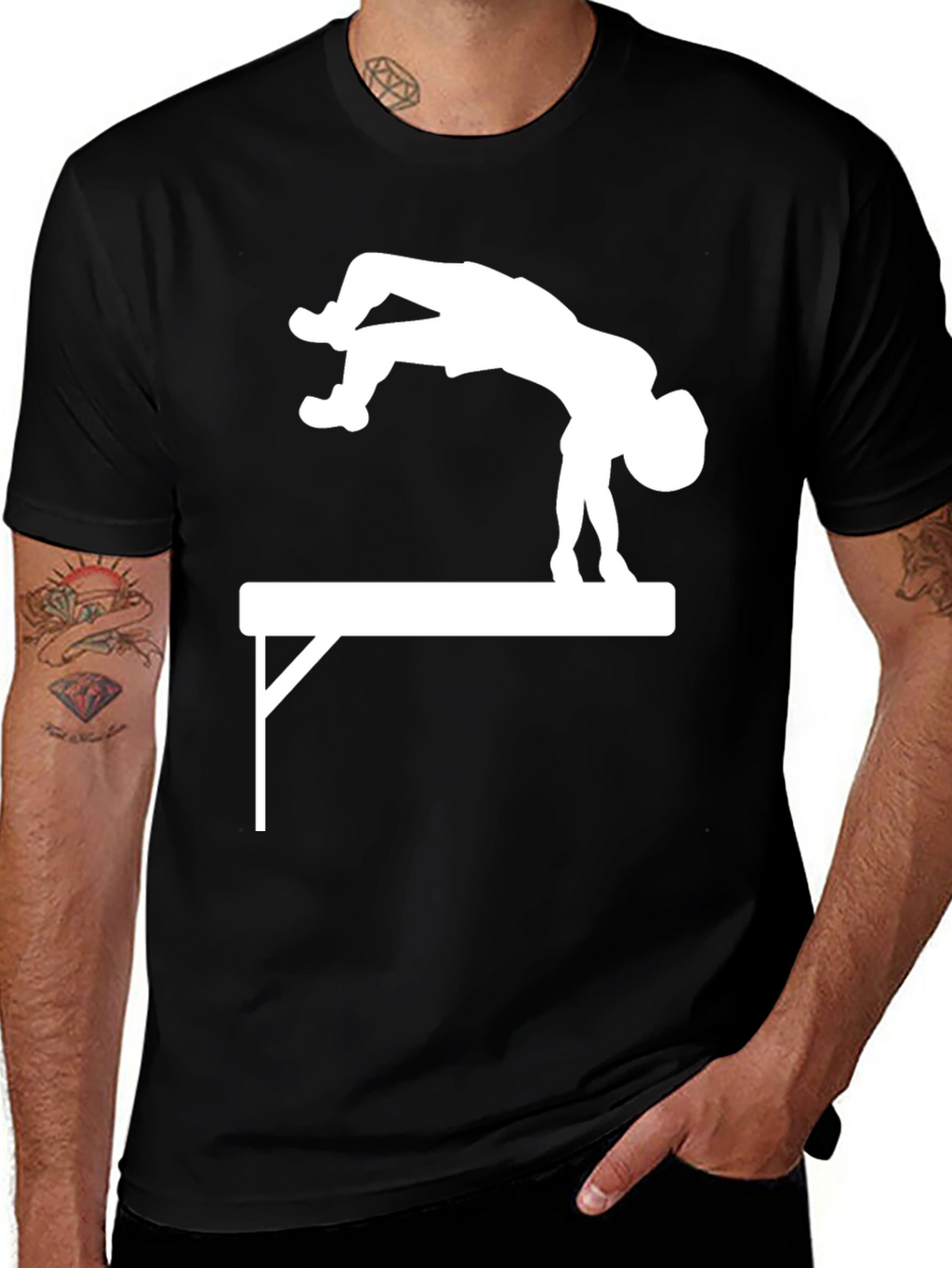 Gymnast T-Shirt - Uneven Bars Design